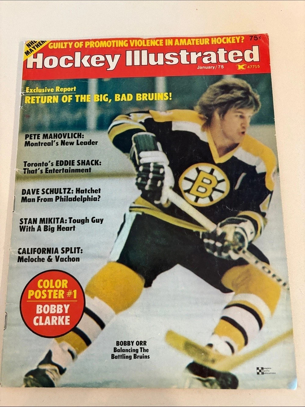 Vintage Hockey Illustrated Magazine January 1975